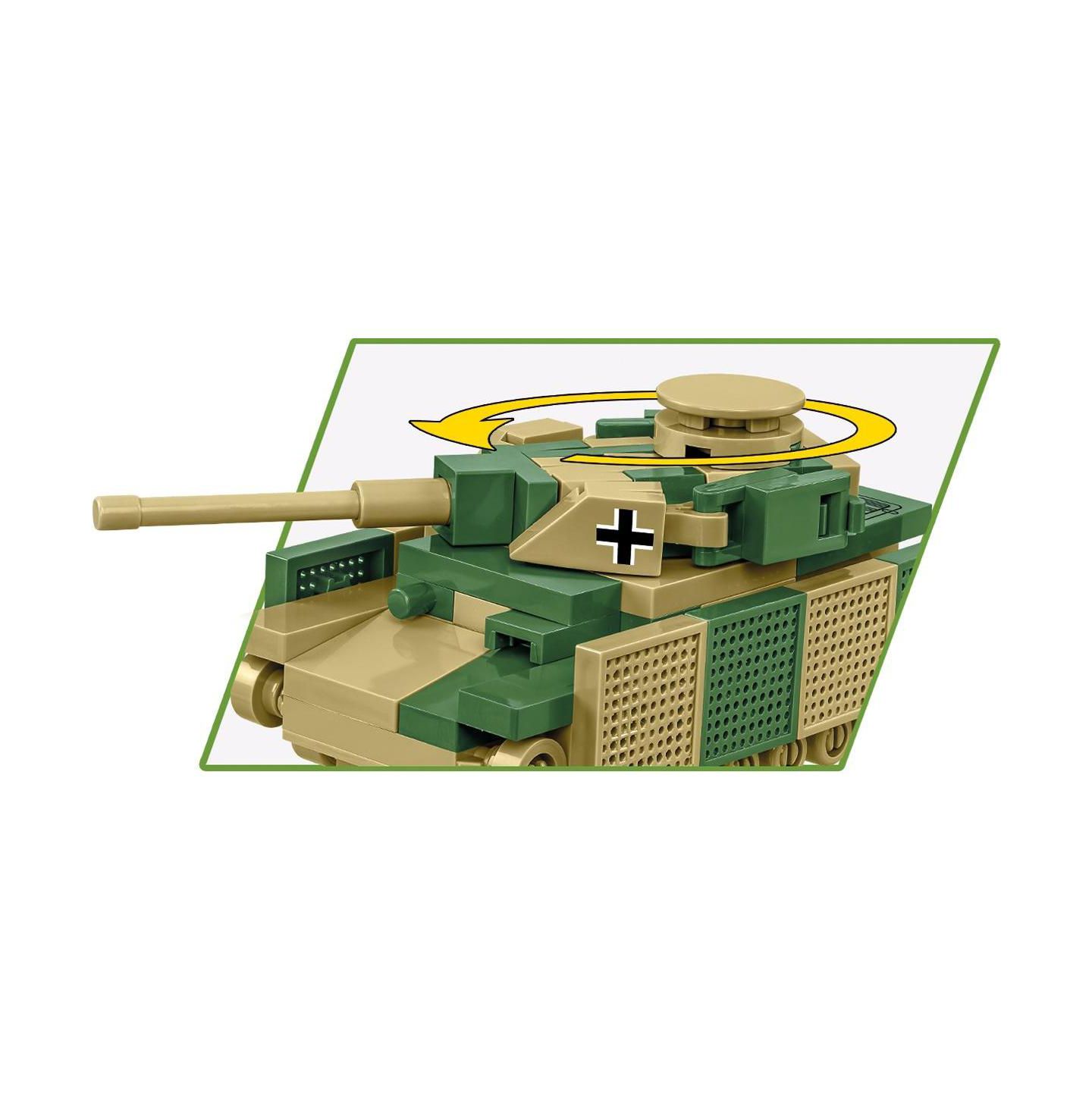 Детский конструктор COBI Historical Collection Wwii Panzer IV Ausf. J Rotating-Turret 128-Piece Building Set, Ages 6+, цвет: Open Miscellaneous — фото 5