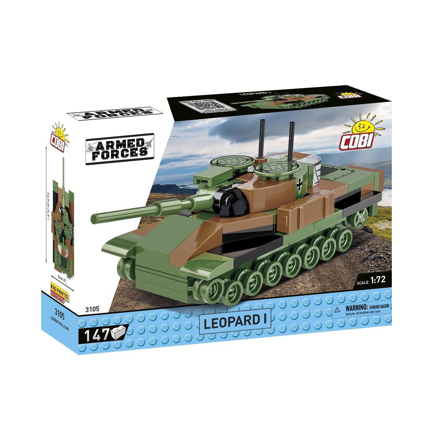 Детский конструктор COBI Armed Forces Leopard I Tank 147-Piece Building Set, Ages 6+ — фото 2