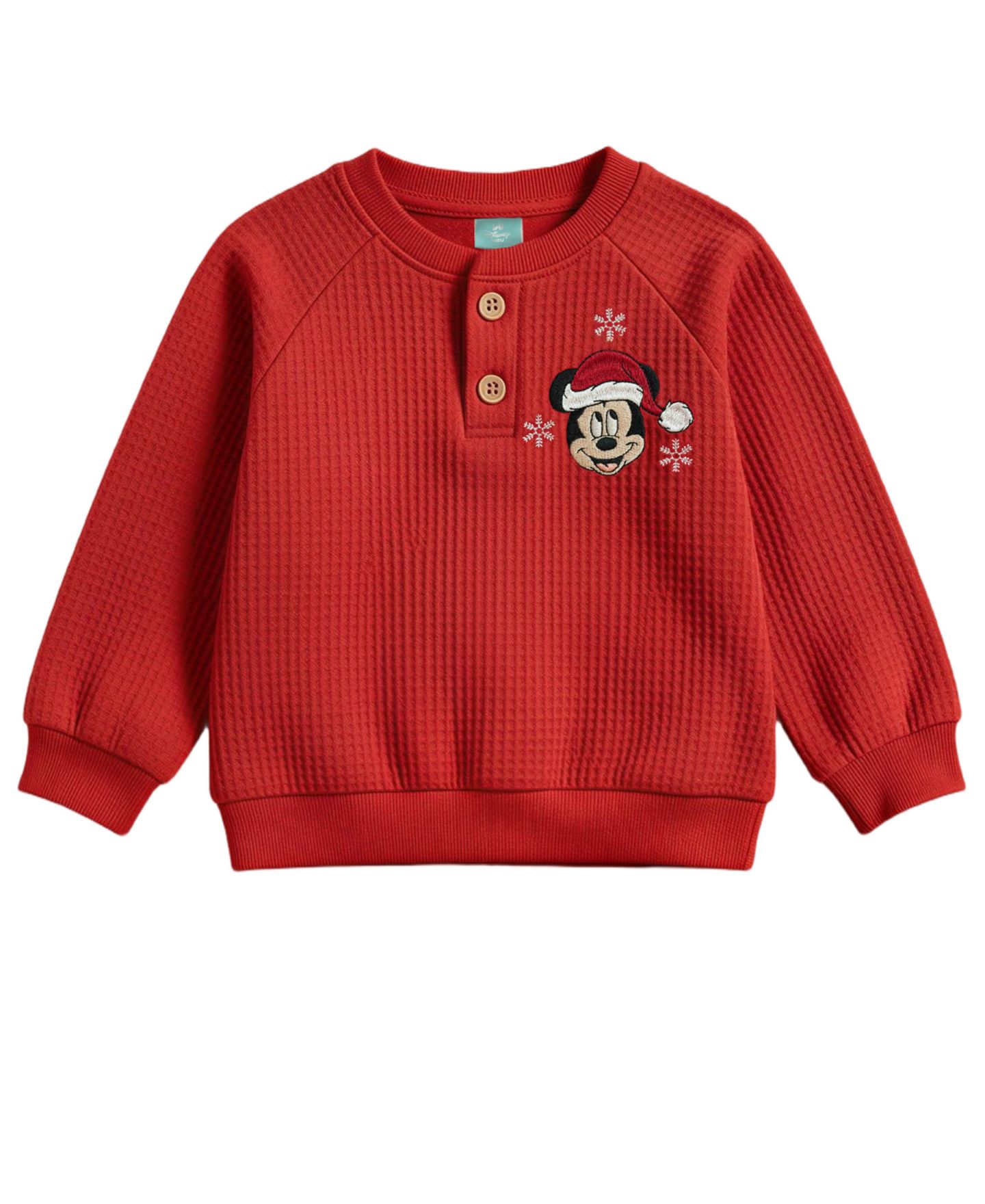 Комплект Disney Mickey Mouse Christmas Waffle Knit Long-Sleeve Top and Joggers, 2-Piece Set для мальчиков-малышей, цвет: Красный — фото 2
