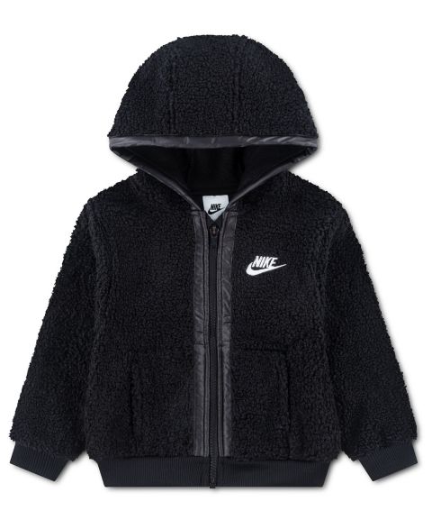 Детское худи Nike Lifestyle Essentials High-Pile Fleece Full-Zip, цвет: Чёрный