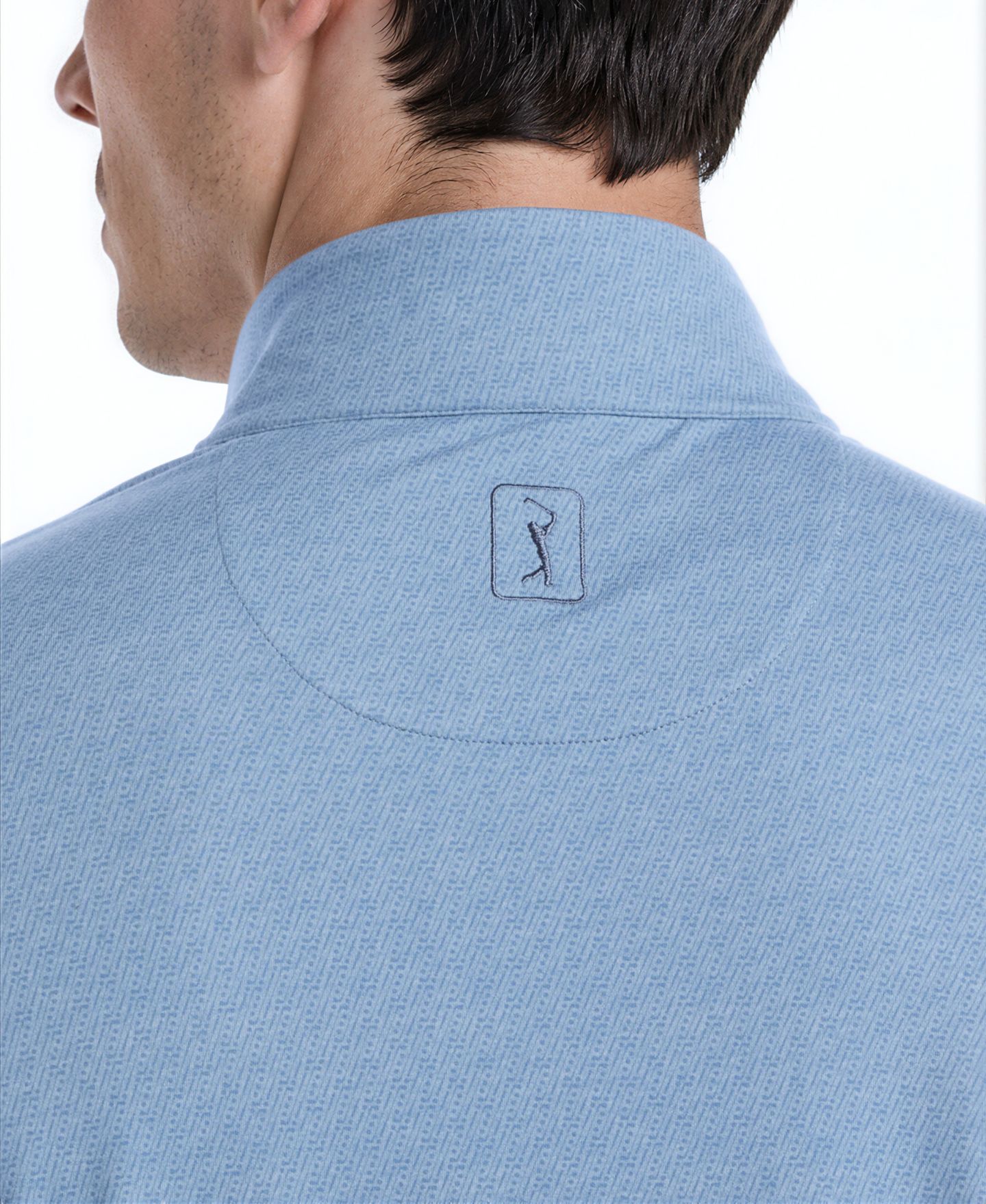 Мужской свитер PGA TOUR Textured Geo Golf Quarter-Zip Pullover, цвет: Синий теневой — фото 4