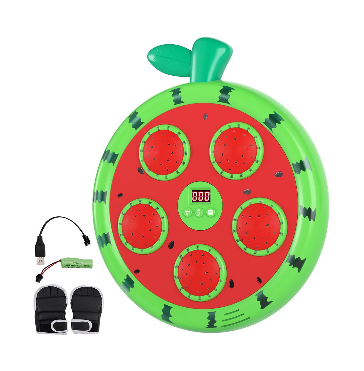 Artudatech Watermelon Music Boxing Machine for Kids - Bluetooth, 3 Modes, Led Lights, Wall-Mount