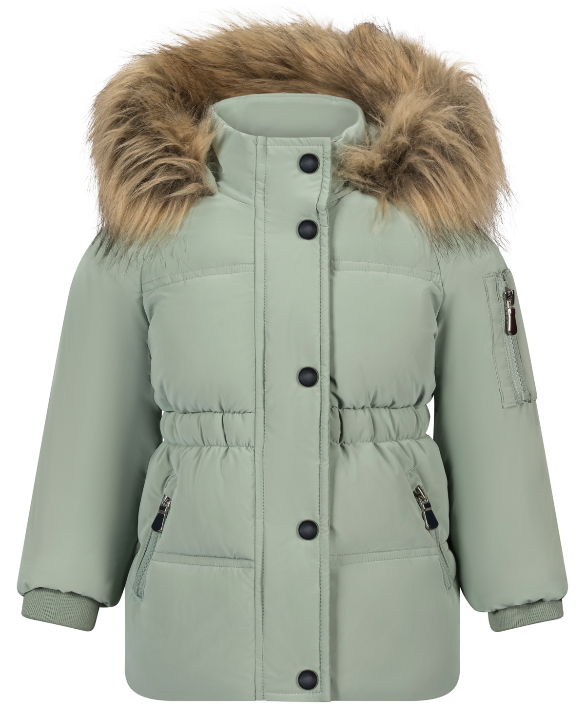 S Rothschild & Co Baby Girls Hooded Parka Jacket - green