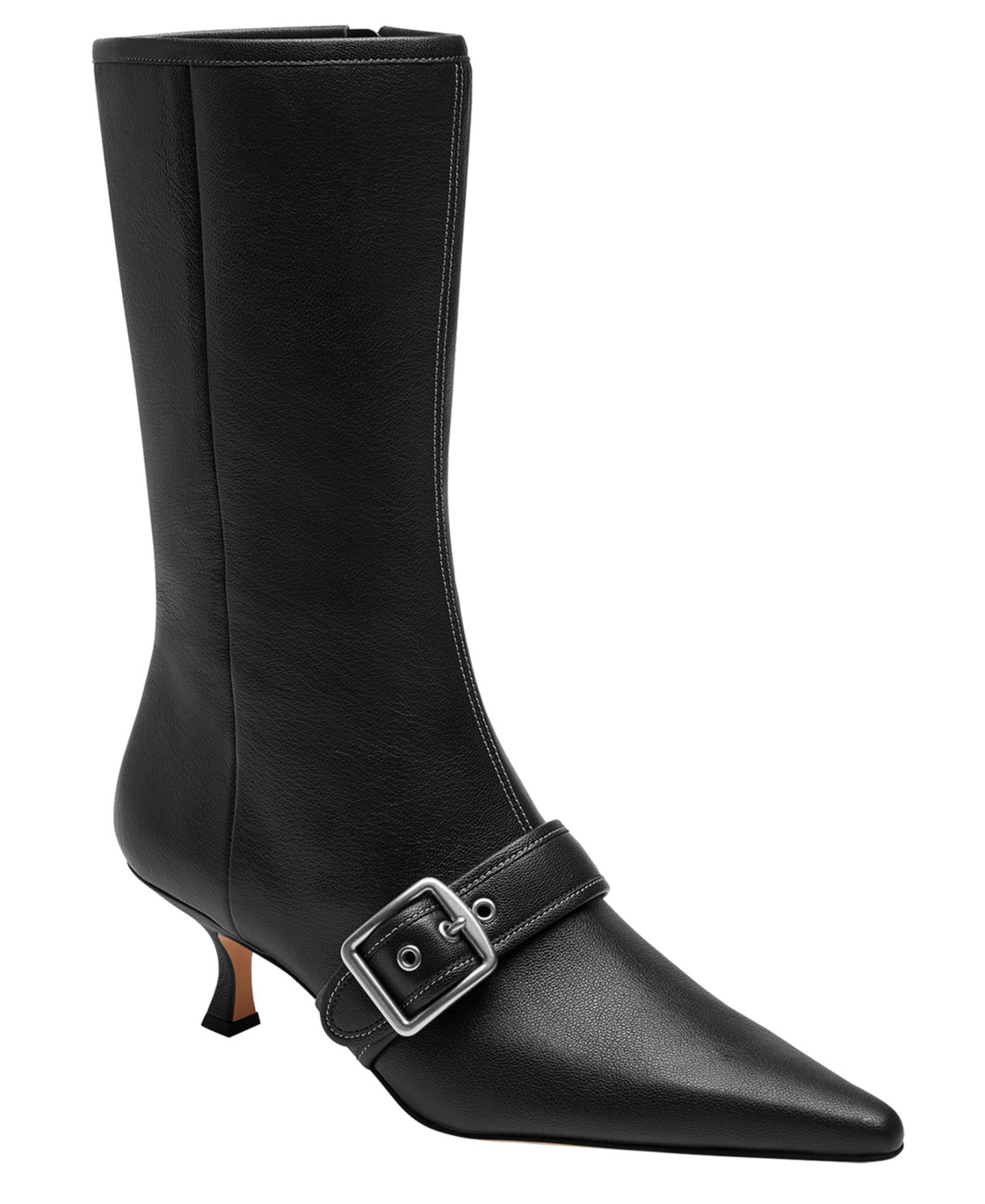 Женские ботинки COACH Margot Pointed Toe, цвет: Чёрный кожаный — фото 1