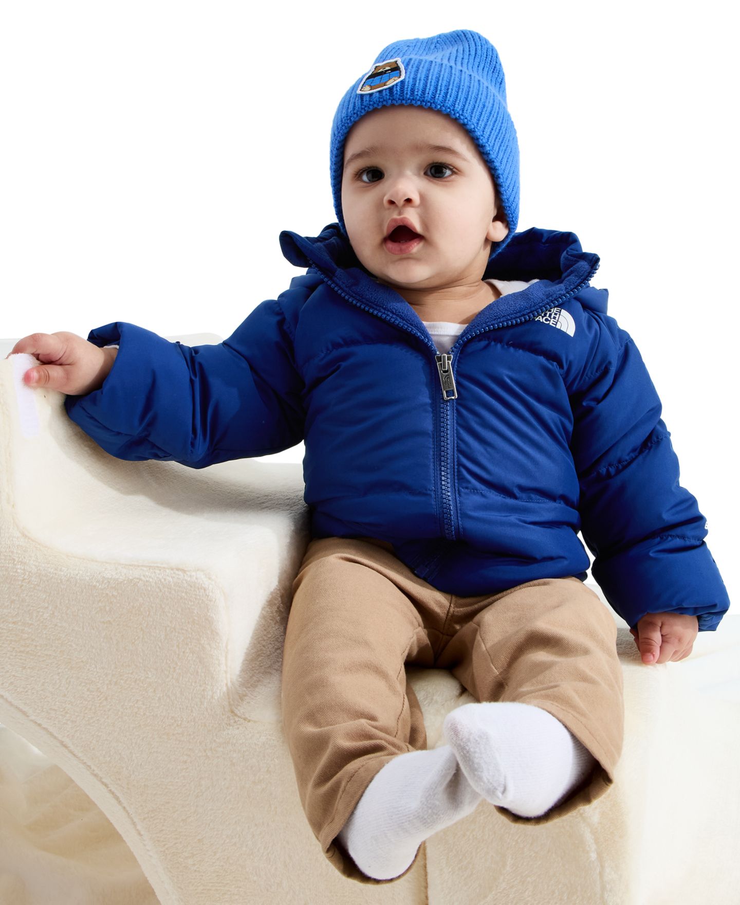 Куртка The North Face Fleece-Lined Hooded Down Jacket для малышей, цвет: Насыщенный синий — фото 3