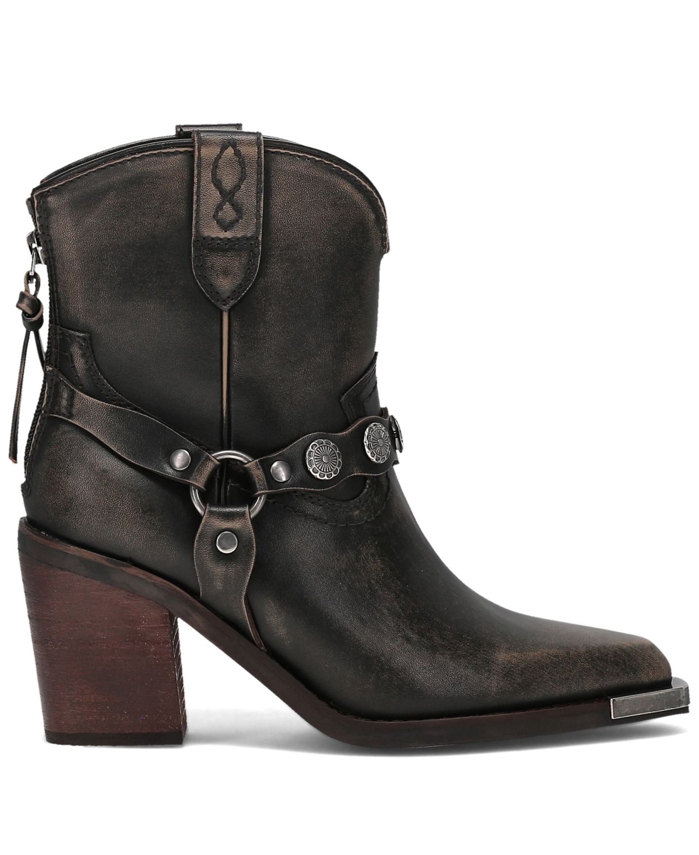 Женские ботинки Frye and Co. Ashlyn Mini Concho Block Heel Booties, цвет: Чёрный — фото 2