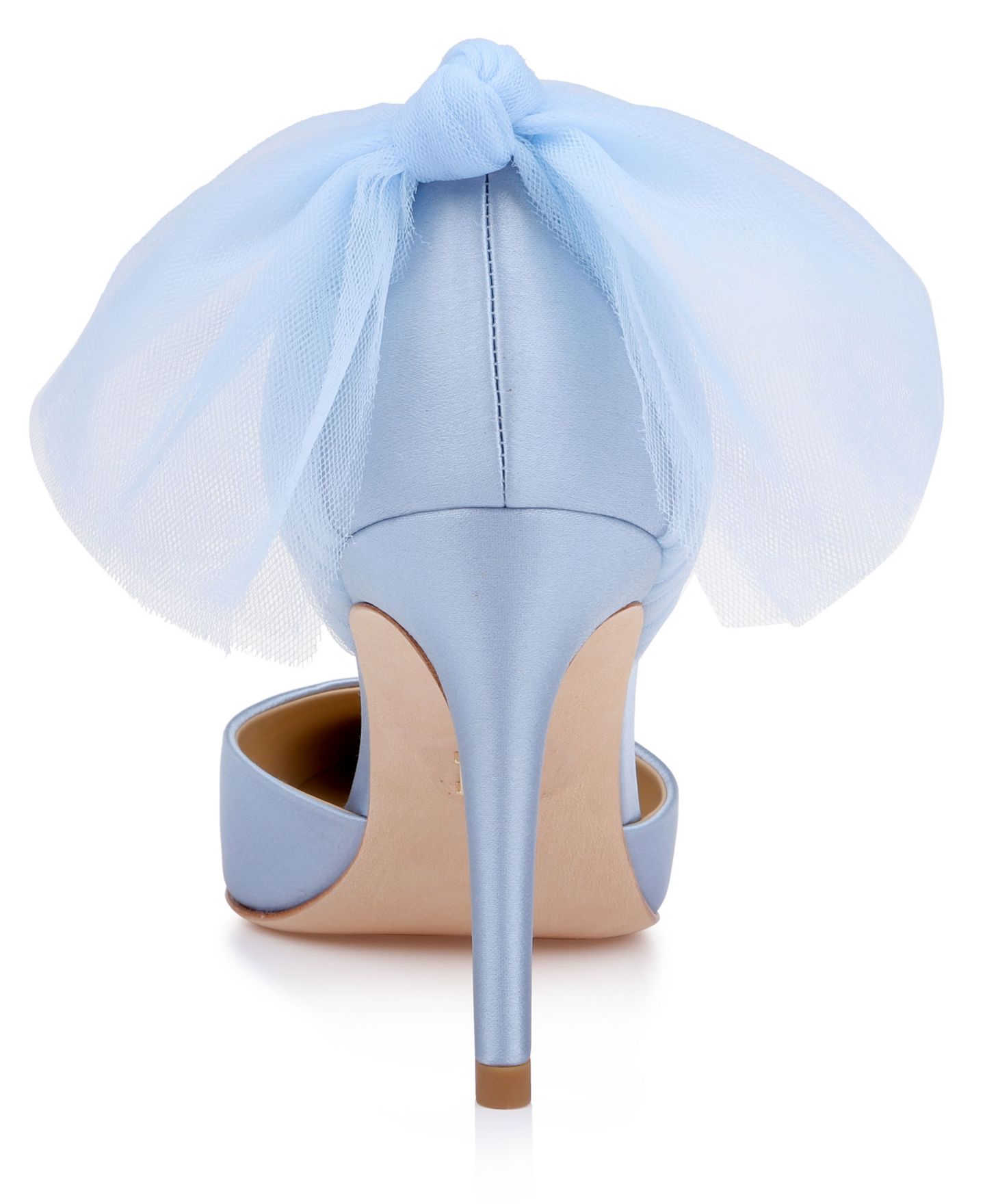 Женские туфли Badgley Mischka Rosalie Pointed Toe Bow, цвет: Синий атласный — фото 3