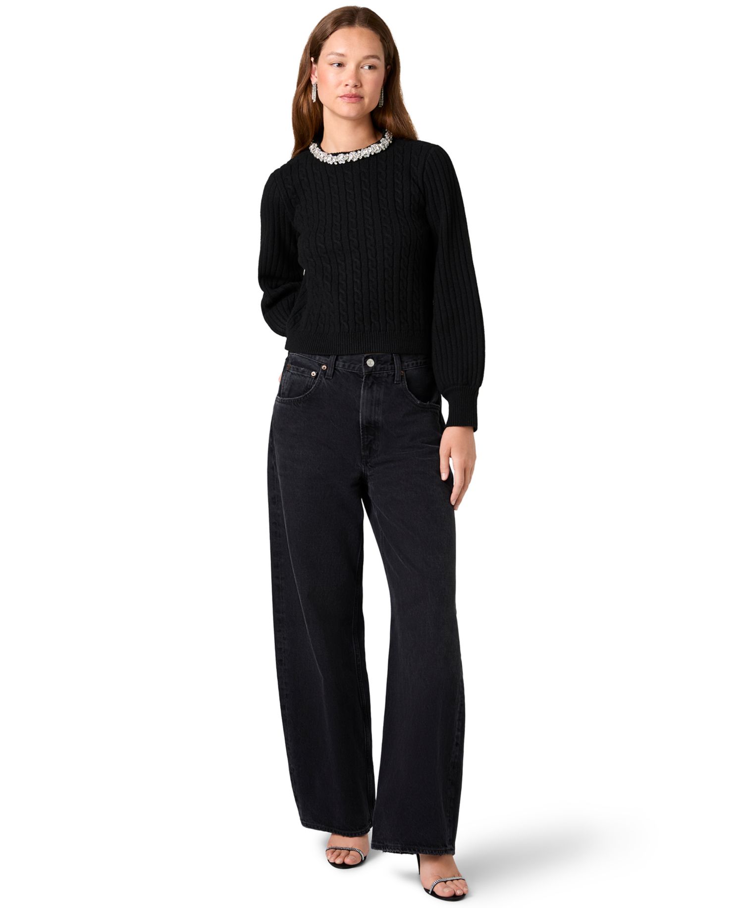 Women's Avea Cable-Knit Crewneck Sweater