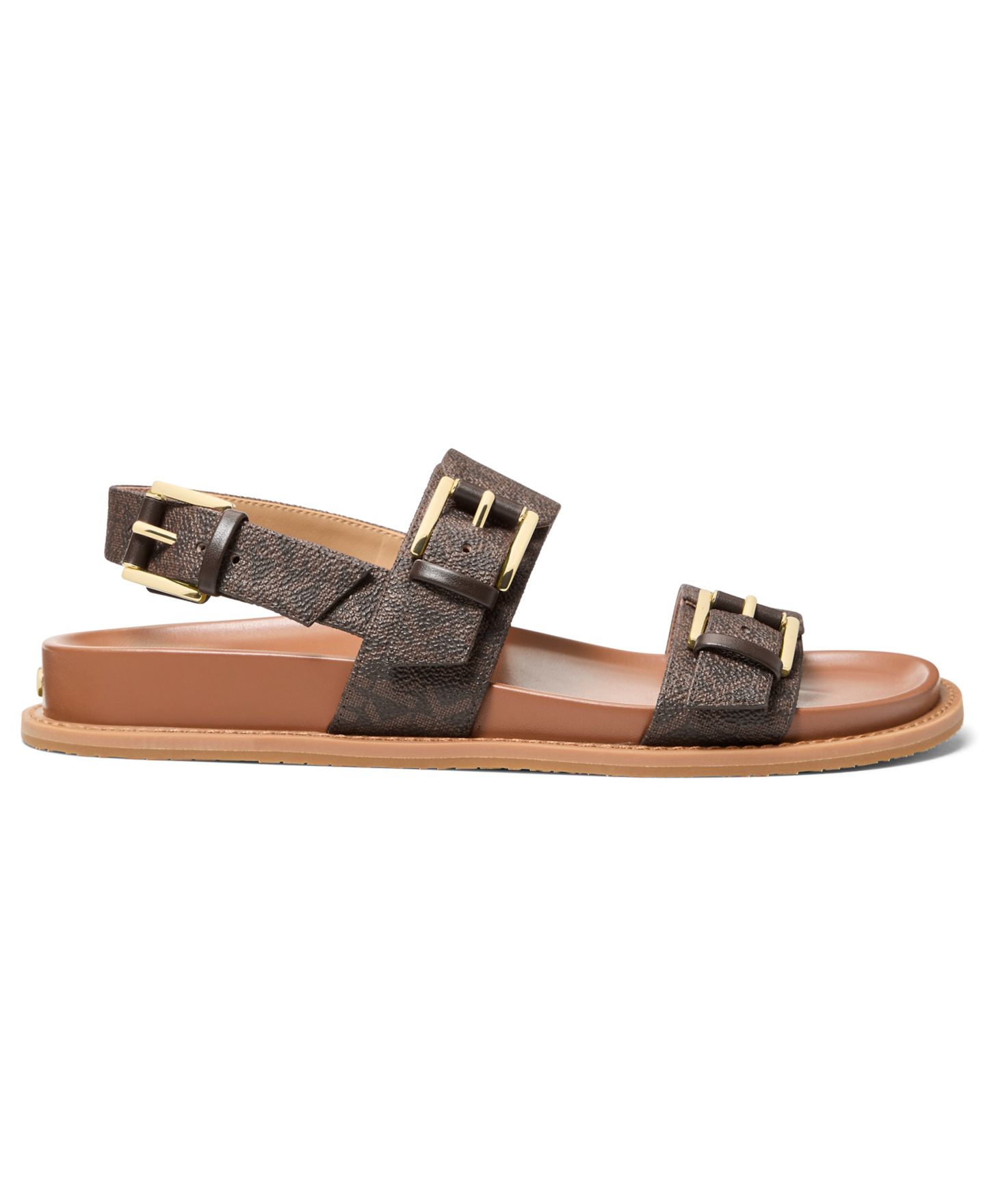 Женские сандалии Michael Kors Nia Footbed Flat, цвет: Коричневый — фото 2