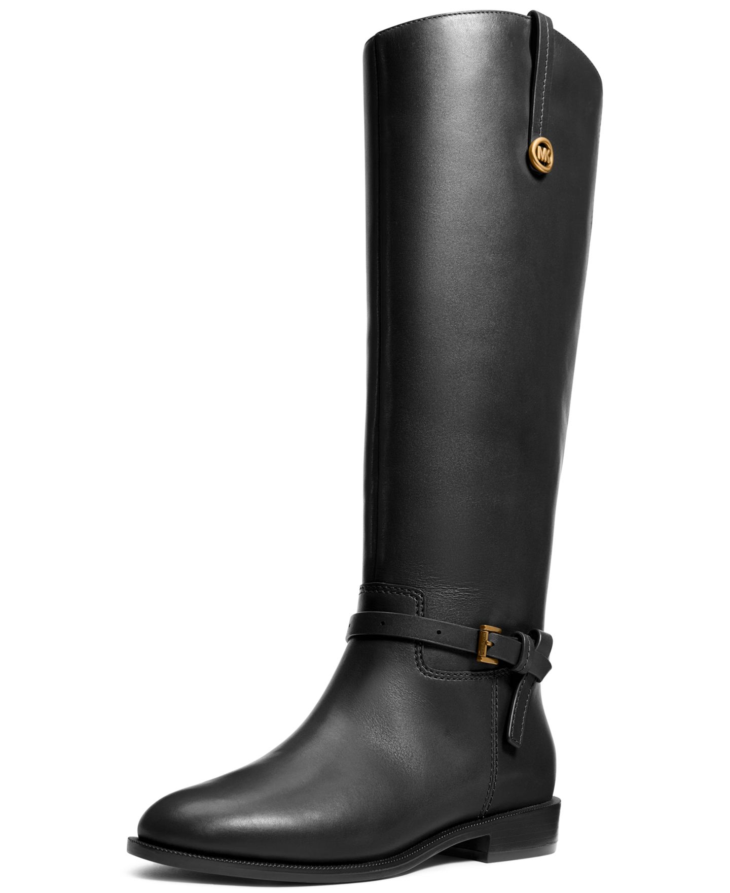 Женские ботинки Michael Kors Beverly Zipper Tall, цвет: Чёрный кожаный — фото 4