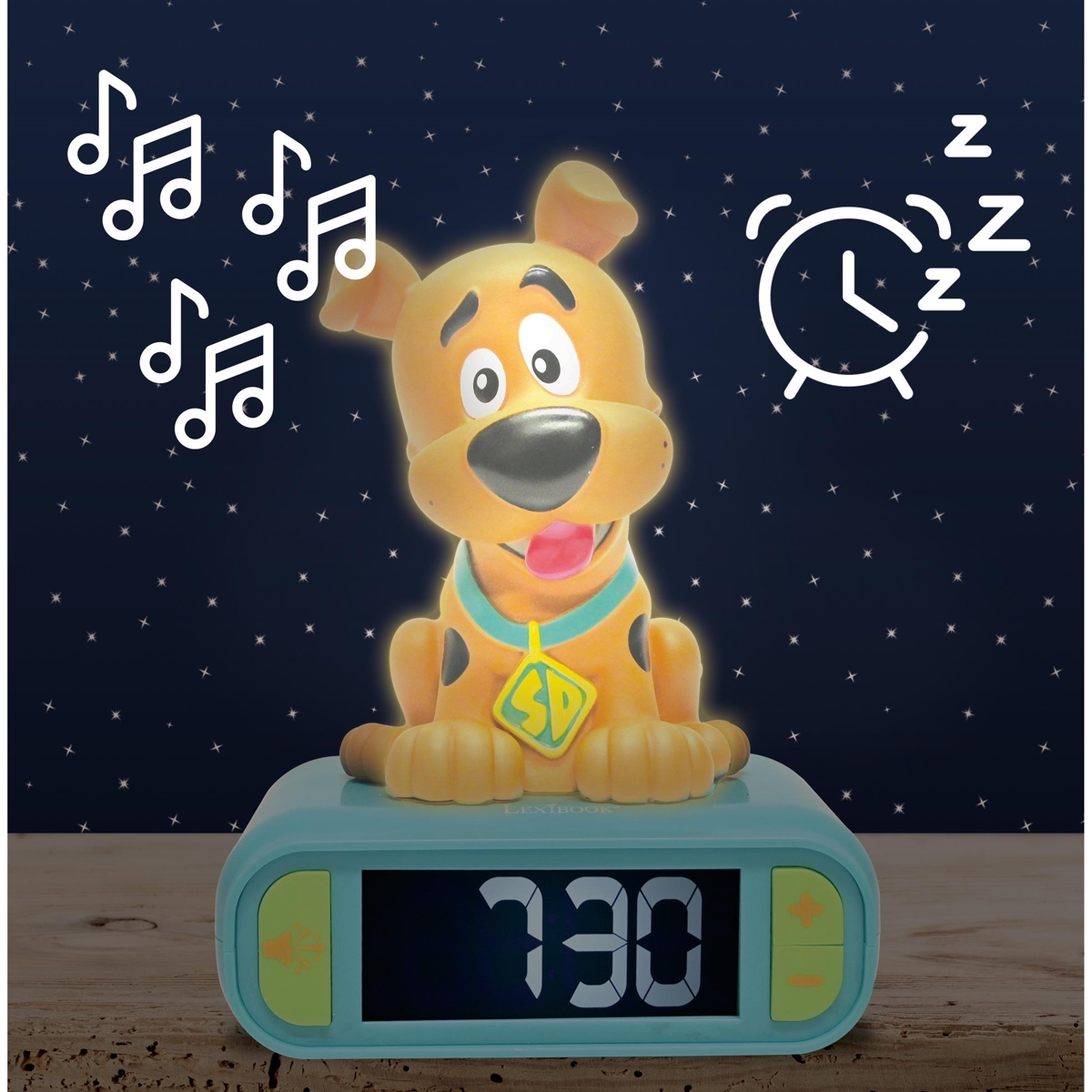 Warner Scooby Doo RL800SD 7.17" Digital Night-Light Sound-Effects Alarm Clock