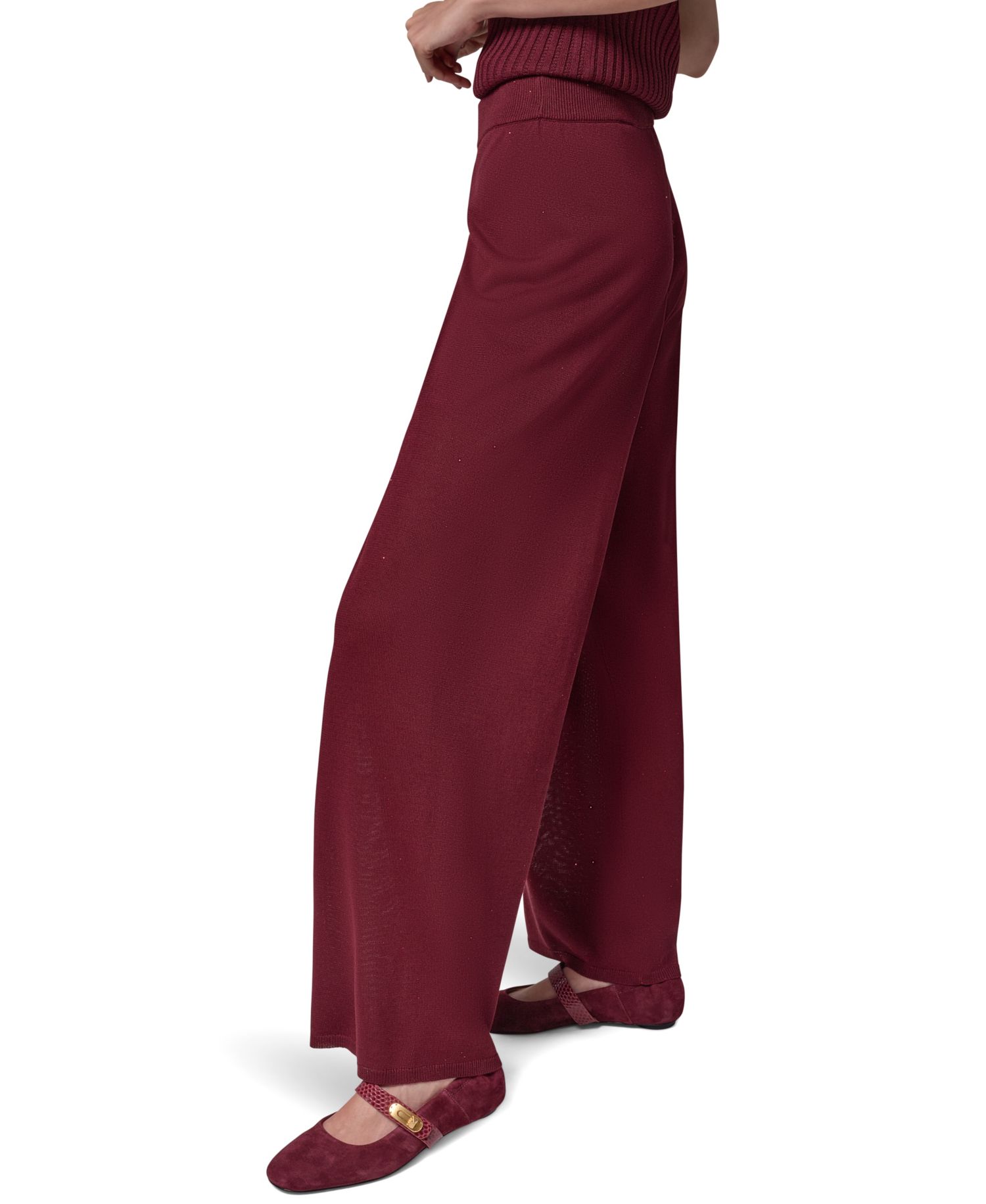 Women's Sequin Wide-Leg Pull-On Pants