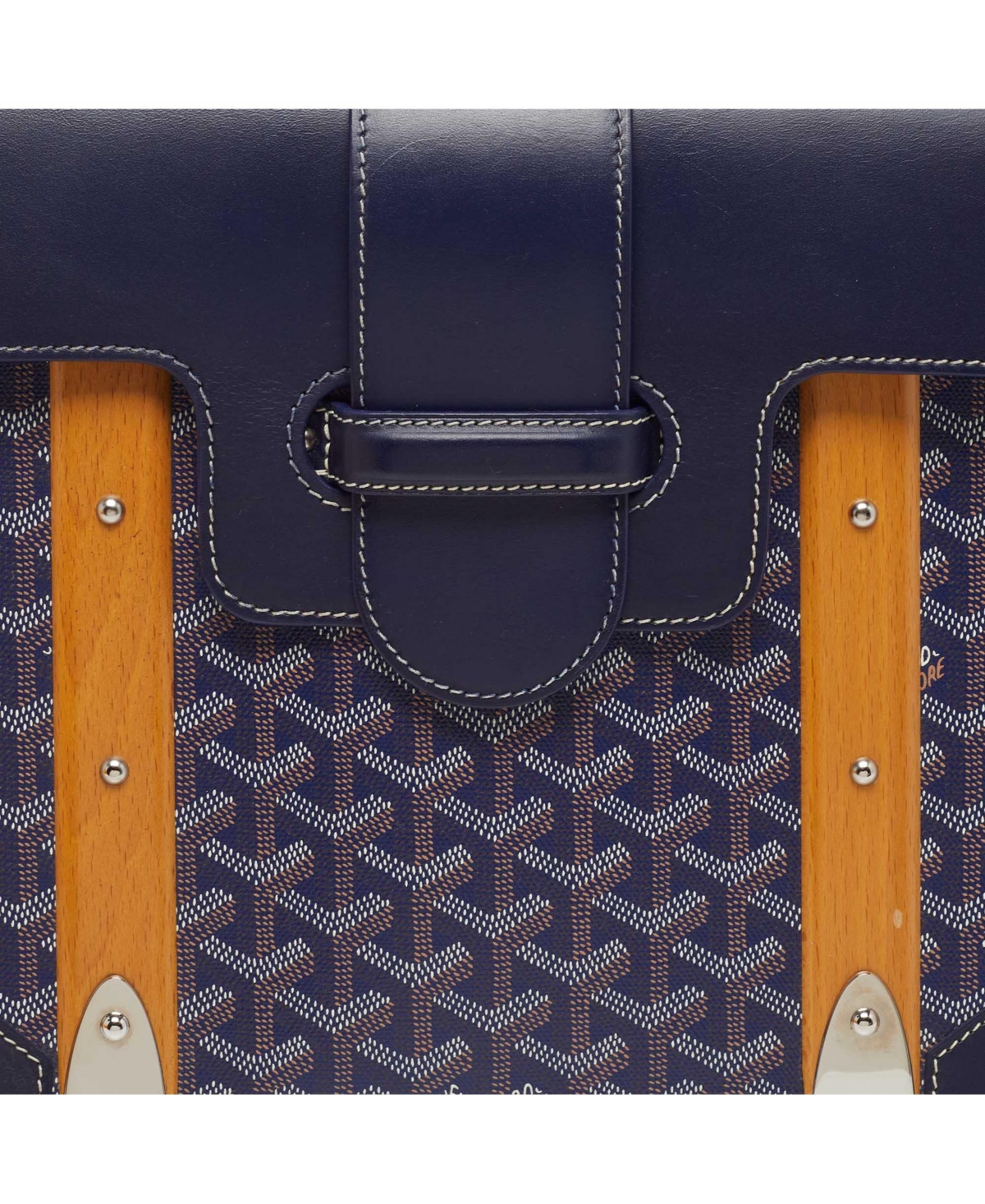 Pre-Owned Goyard Saigon Mm Goyardine Canvas and Leather Top Handle Bag
