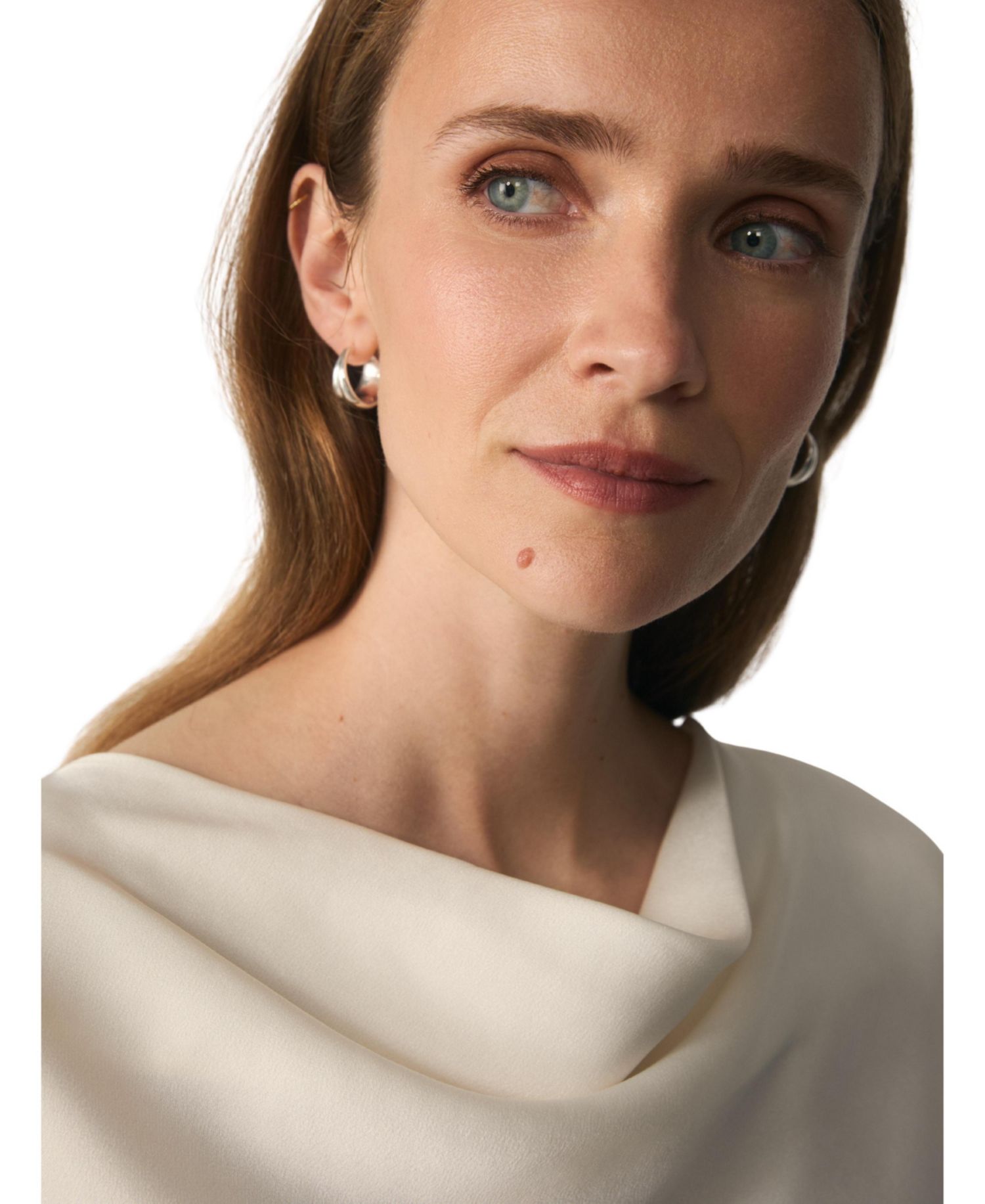 Women's Loano Long-Sleeve Cowl Neck Satin Blouse