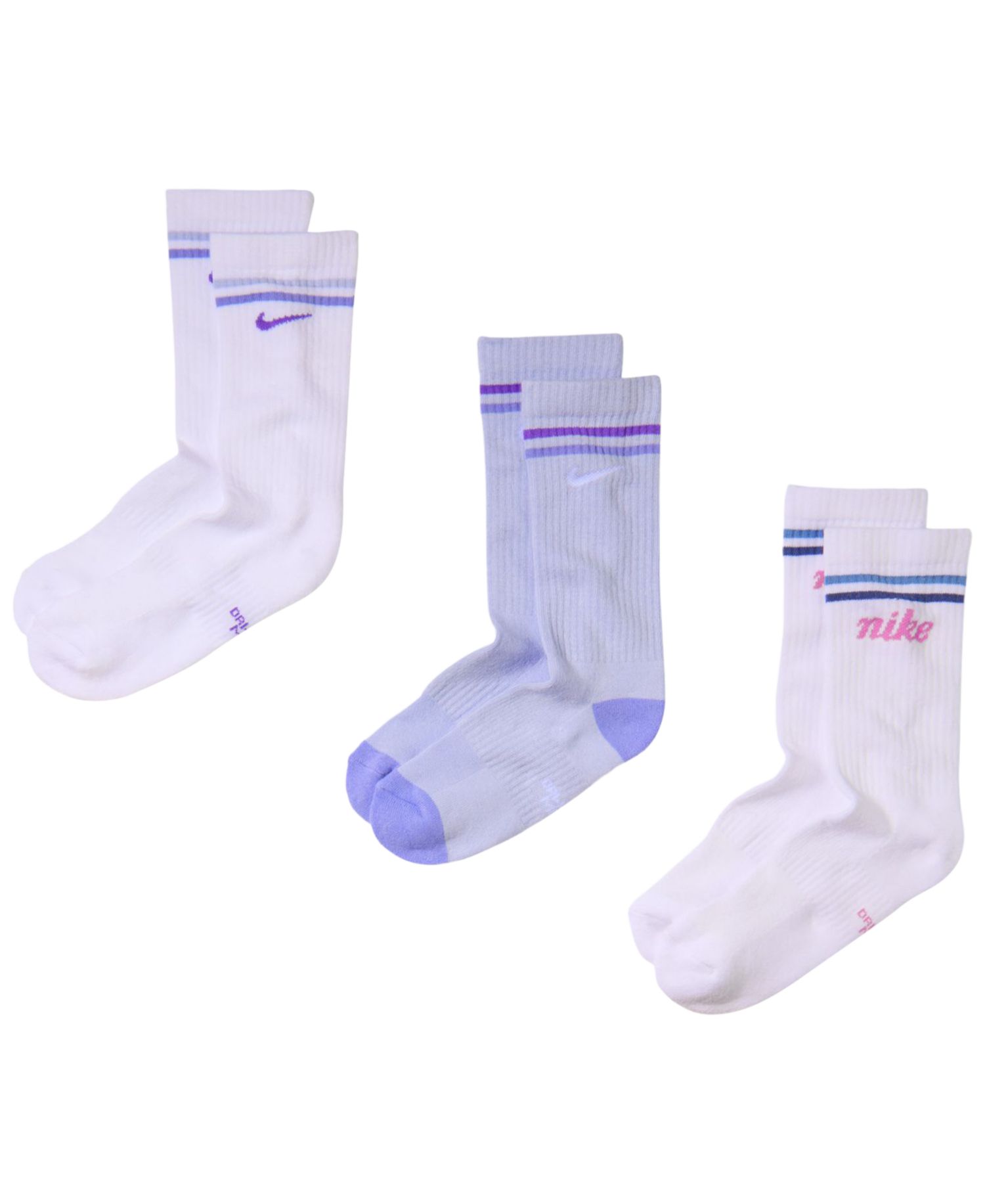 Boys' and Girls' Everyday Arch Band Crew Socks, 6-Pair Set