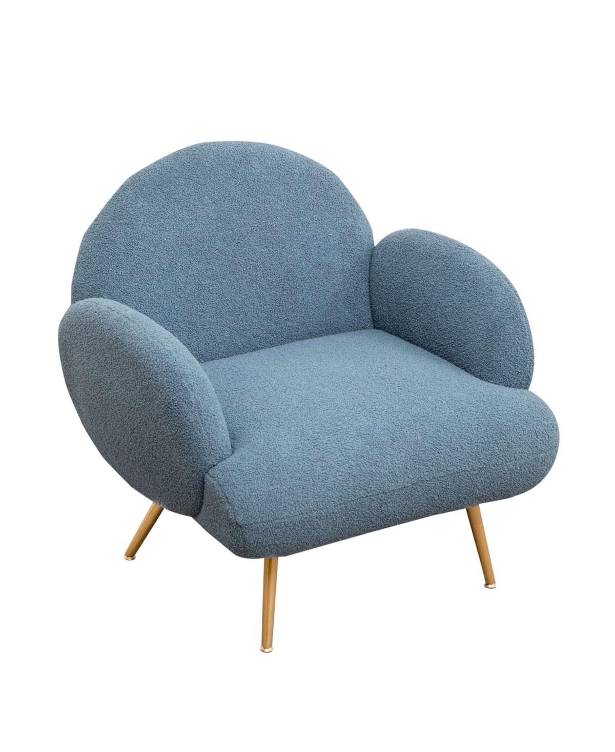 Dyhome Teddy Upholstered Armchair, Modern Accent Chair with Metal Legs, Set of 2