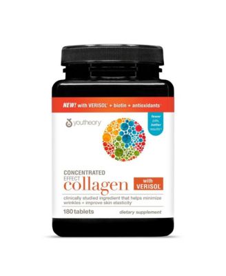 Concentrated Effect Collagen with Verisol  Advanced Collagen Supplement  Supports Skin, Hair Thickness and Nail Strength  180 Tablets