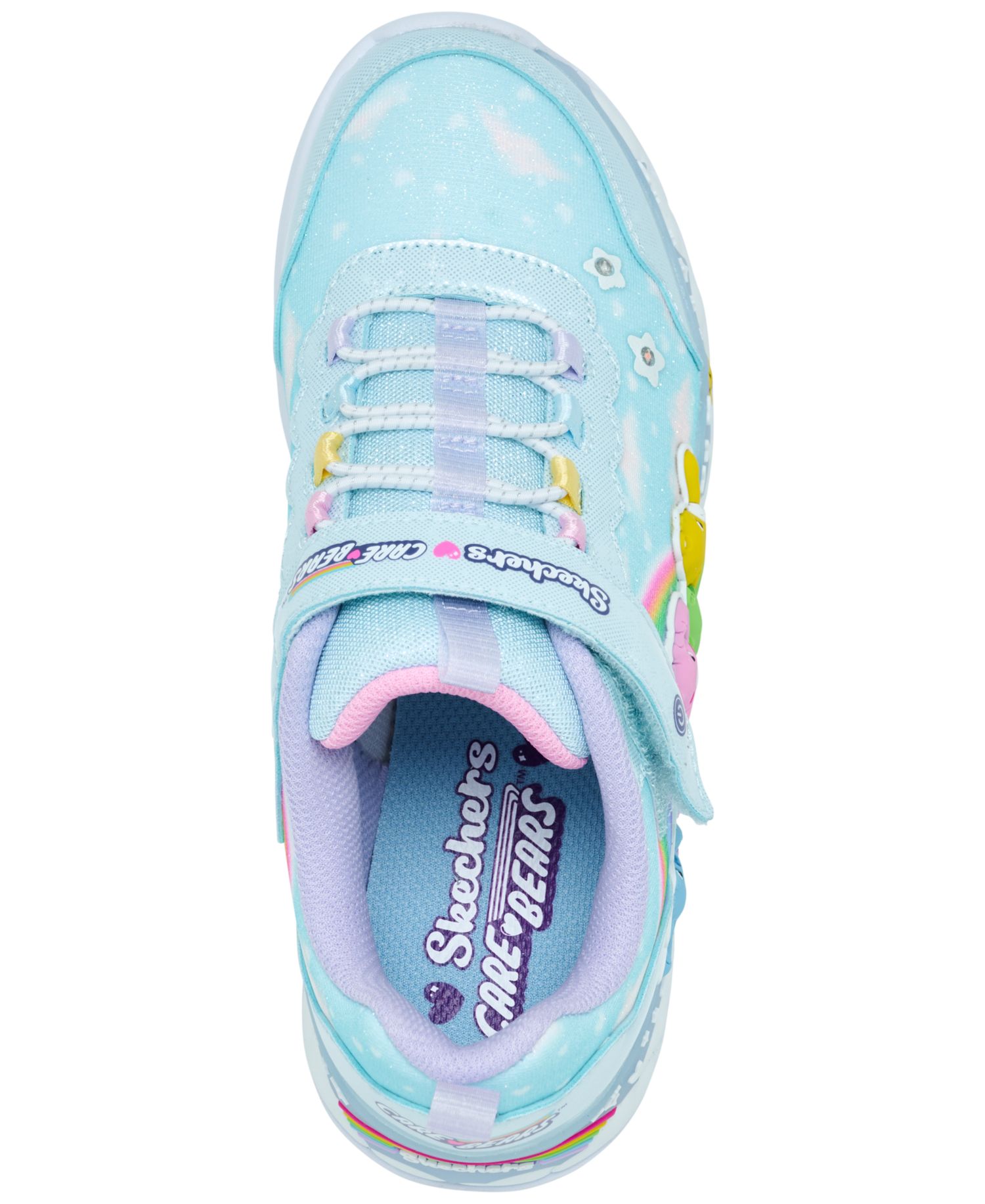Little Girls' Care Bears Hugs N Snugs Light-Up Low Top Sneakers from Finish Line