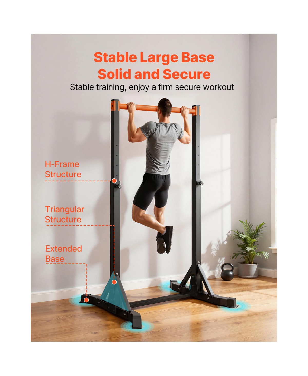 Hongge Free Standing Multi-Level Pull Up Bar Training Station
