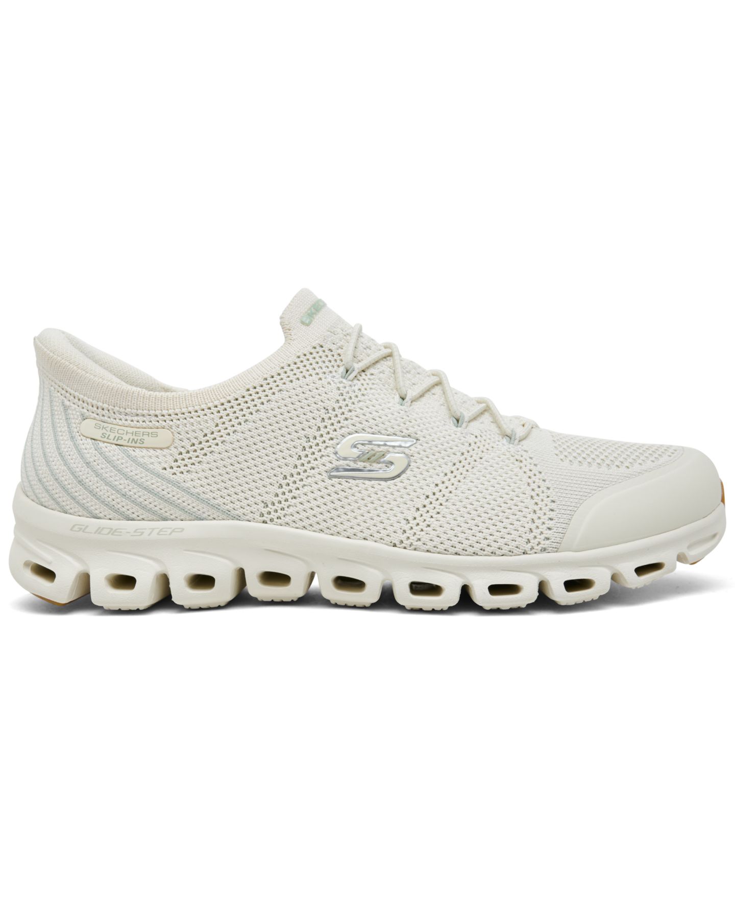 Женские кроссовки Skechers Slip-On Glide-Step - Mirage Walking, цвет: Натуральный — фото 2