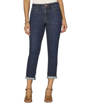 Petite Mid-Rise Cuffed Ankle Jeans
