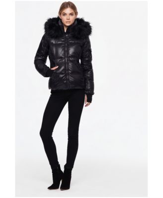 Women's Allie Faux-Fur-Trim Hooded Puffer Coat