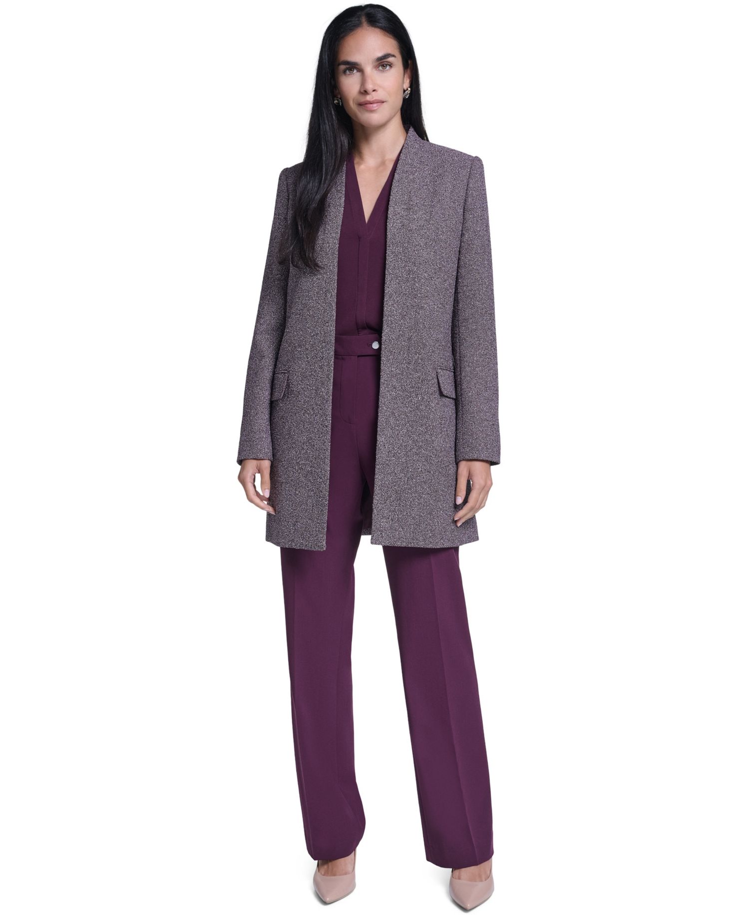 Women's Open Front Long-Sleeve Jacket