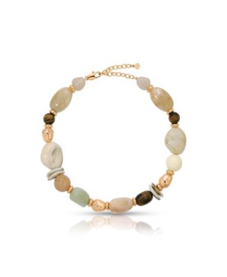 18k Gold-Plated Serene Stone Necklace