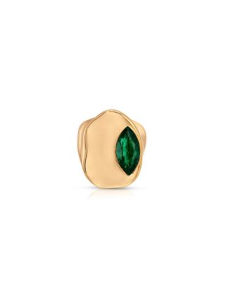 18k Gold-Plated Liquid Crystal Statement Ring
