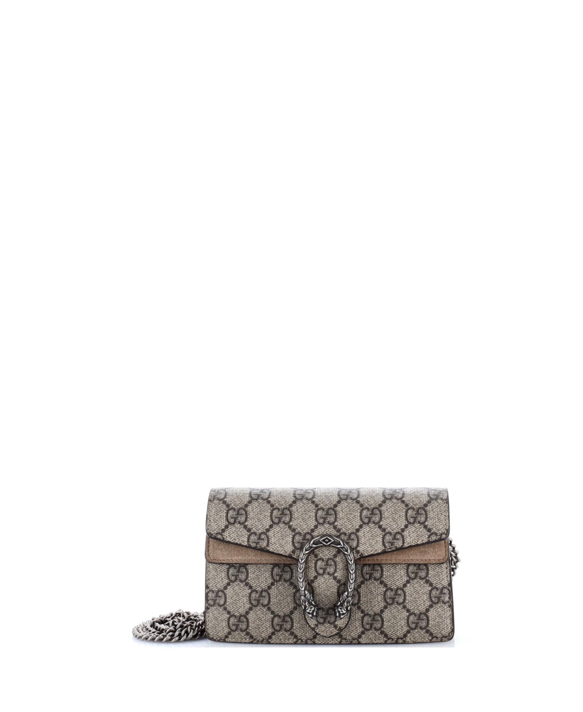 Pre-Owned Gucci Super Mini Dionysus Bag Gg Coated Canvas - Brown