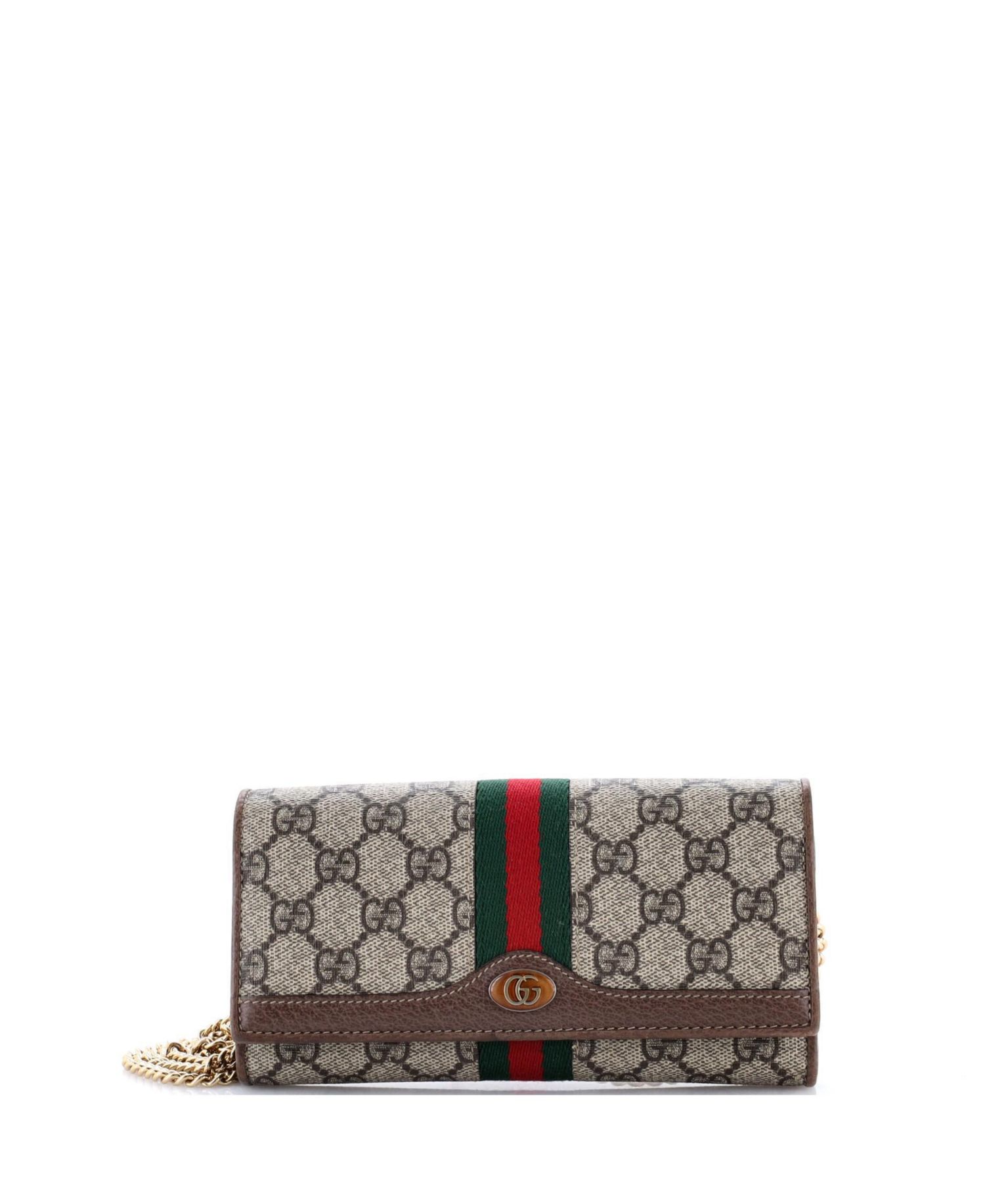 Ophidia Chain Wallet GG Coated Canvas