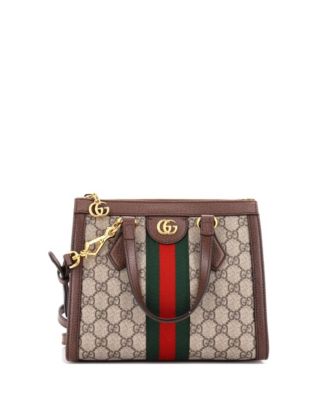 Small Ophidia Top Handle Tote GG Coated Canvas