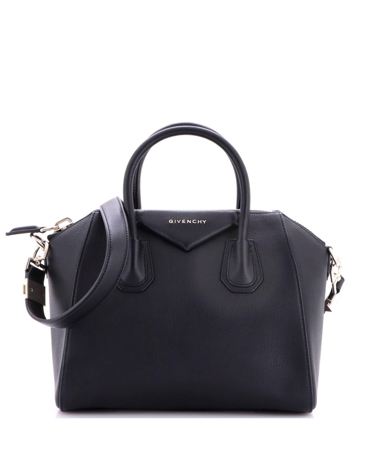 Pre-Owned Givenchy Small Antigona Bag Leather - Black