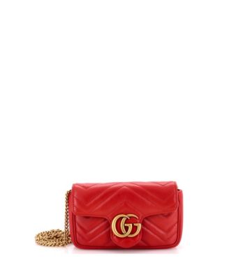 Super Mini GG Marmont Flap Bag Matelasse Leather