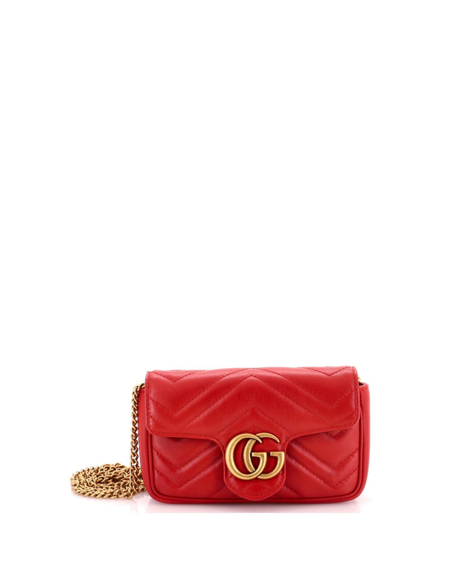Super Mini GG Marmont Flap Bag Matelasse Leather