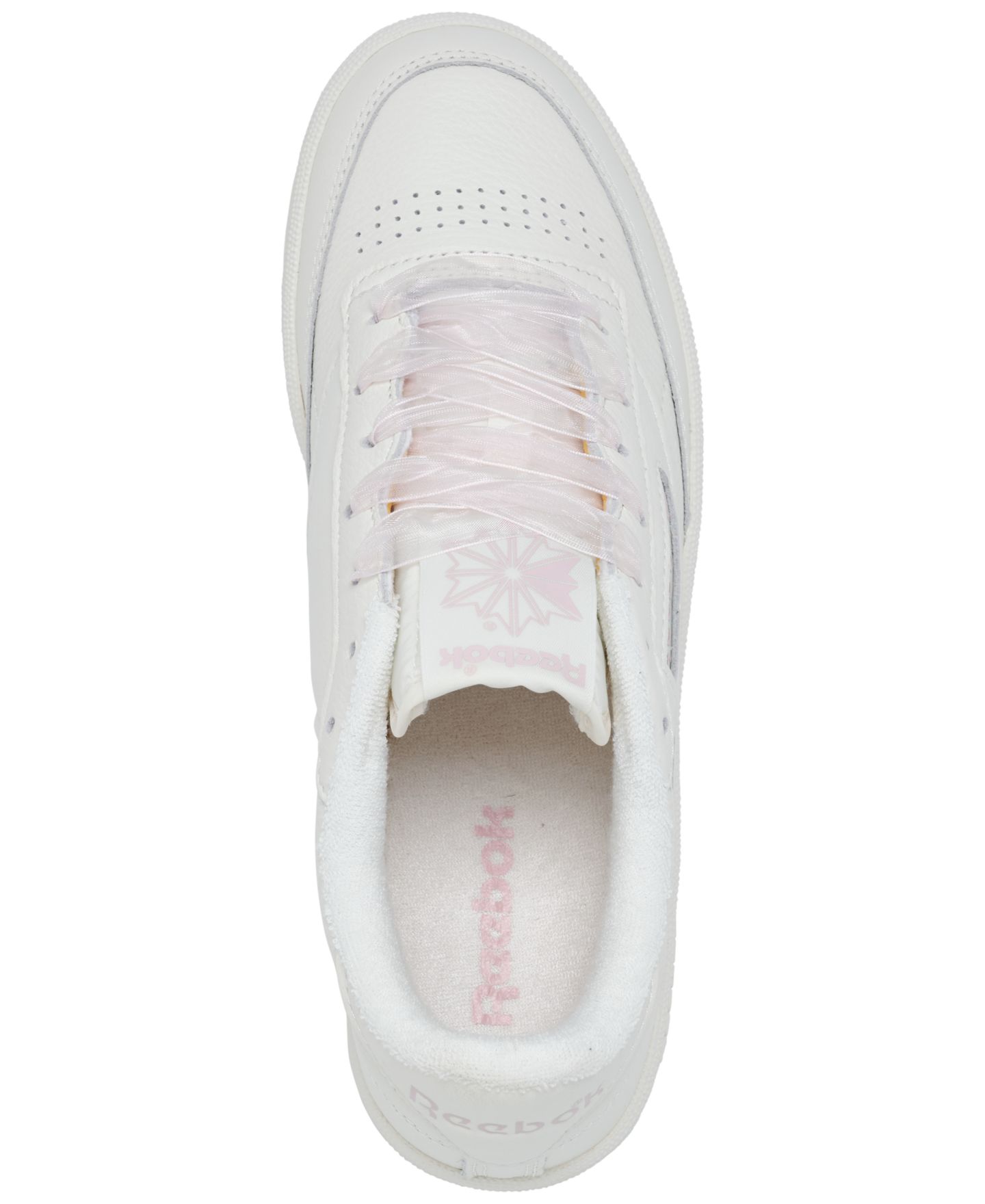 Женские кроссовки Reebok Club C 85 Vintage Suede, цвет: Белый / Розовый — фото 5