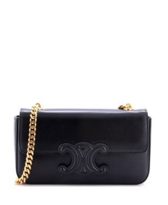 Small Triomphe Chain Shoulder Bag Leather