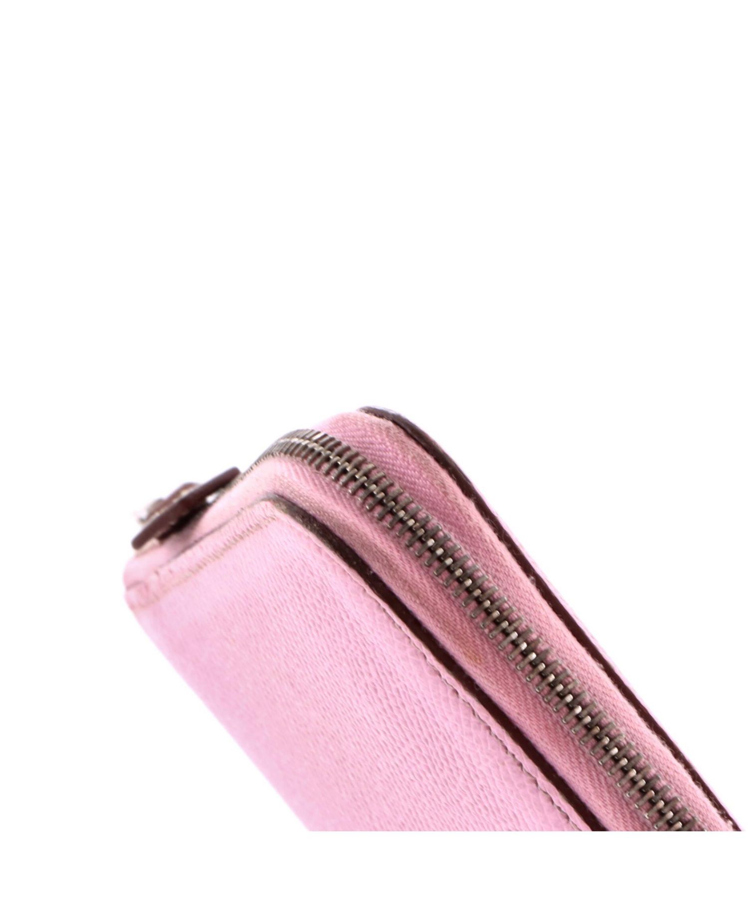 Pre-Owned Hermes Long Azap Zip Around Wallet Silk'in Epsom