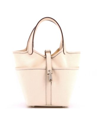 Pre-Owned Hermes PM Cargo Picotin Lock Bag Canvas and Swift