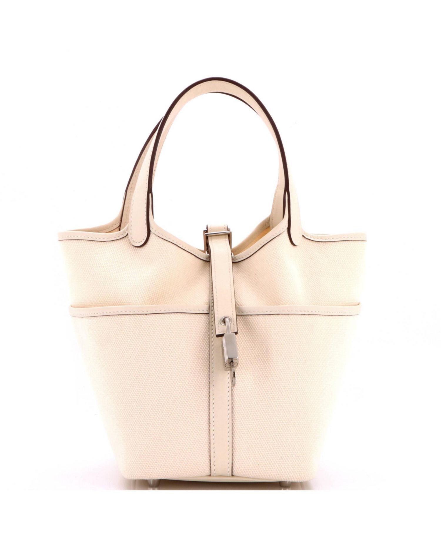 Pre-Owned Hermes PM Cargo Picotin Lock Bag Canvas and Swift