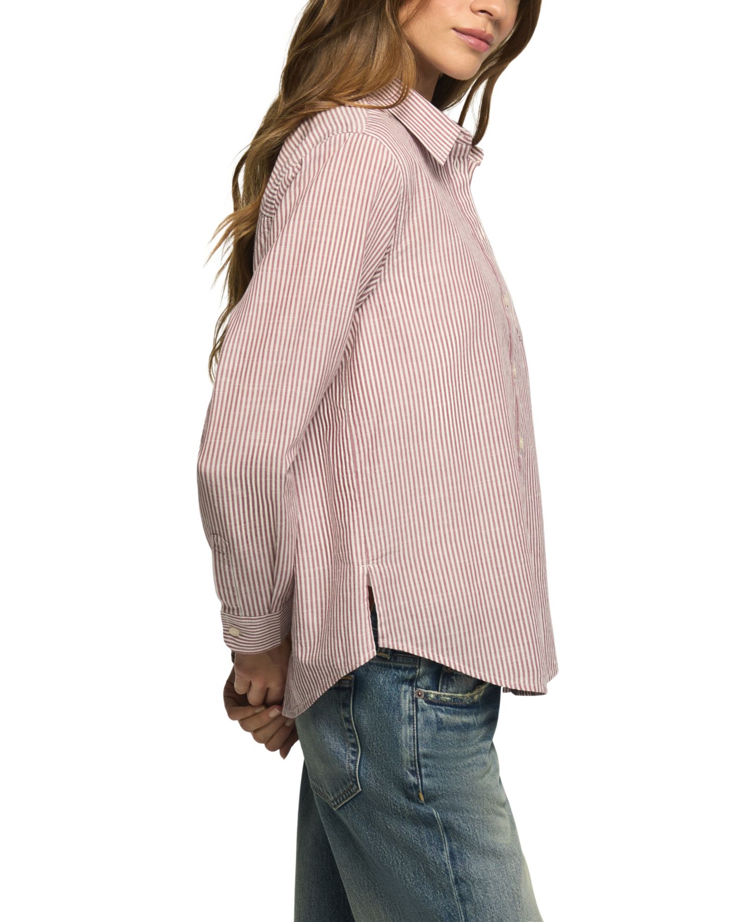 Women's Boyfriend Long-Sleeve Button-Down Shirt