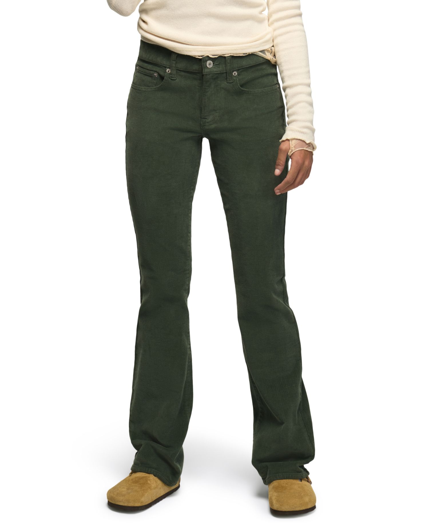 Women's Sweet Mid-Rise Boot-Cut Corduroy Pants