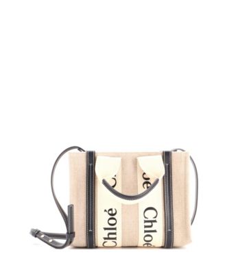 Small Woody Tote Canvas with Leather