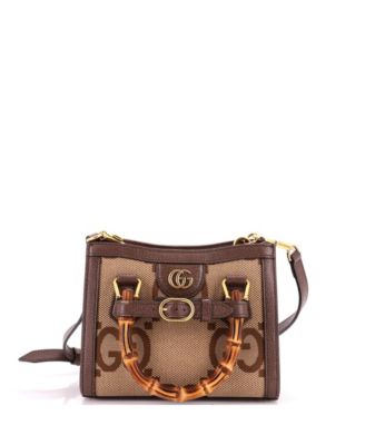 Mini Diana NM Bamboo Handle Tote Jumbo GG Canvas