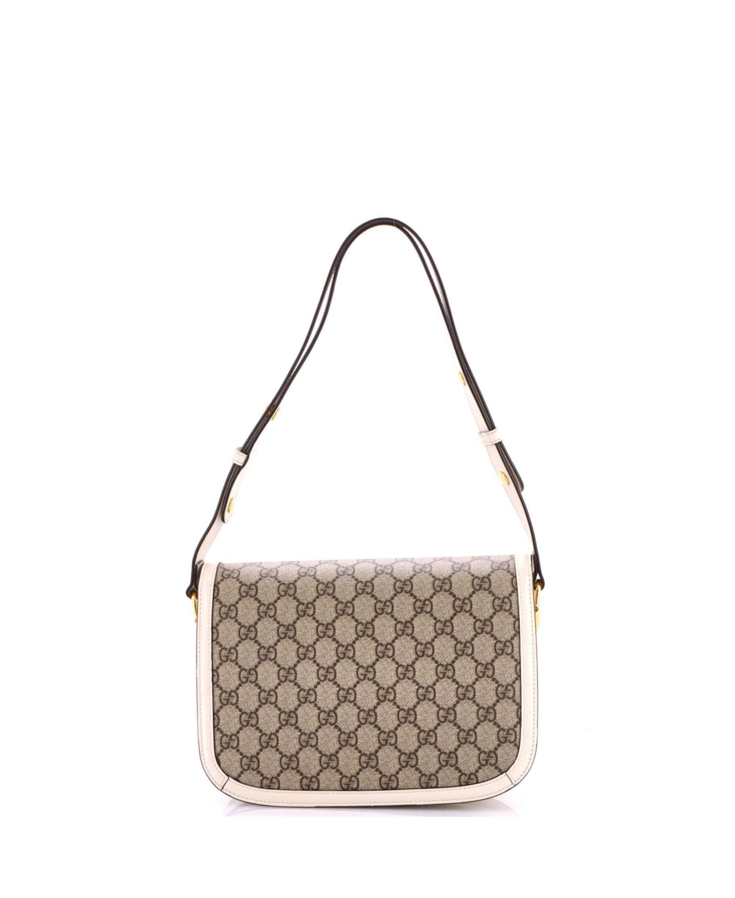 Small Horsebit 1955 Shoulder Bag GG Coated Canvas with Leather