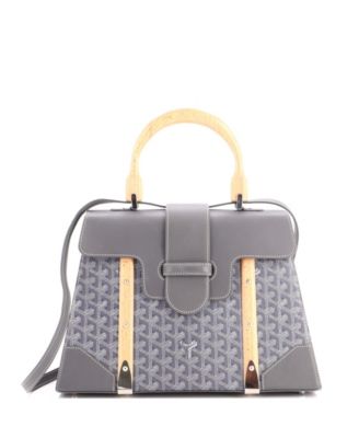 MM Saigon Top Handle Bag Coated Canvas with Leather