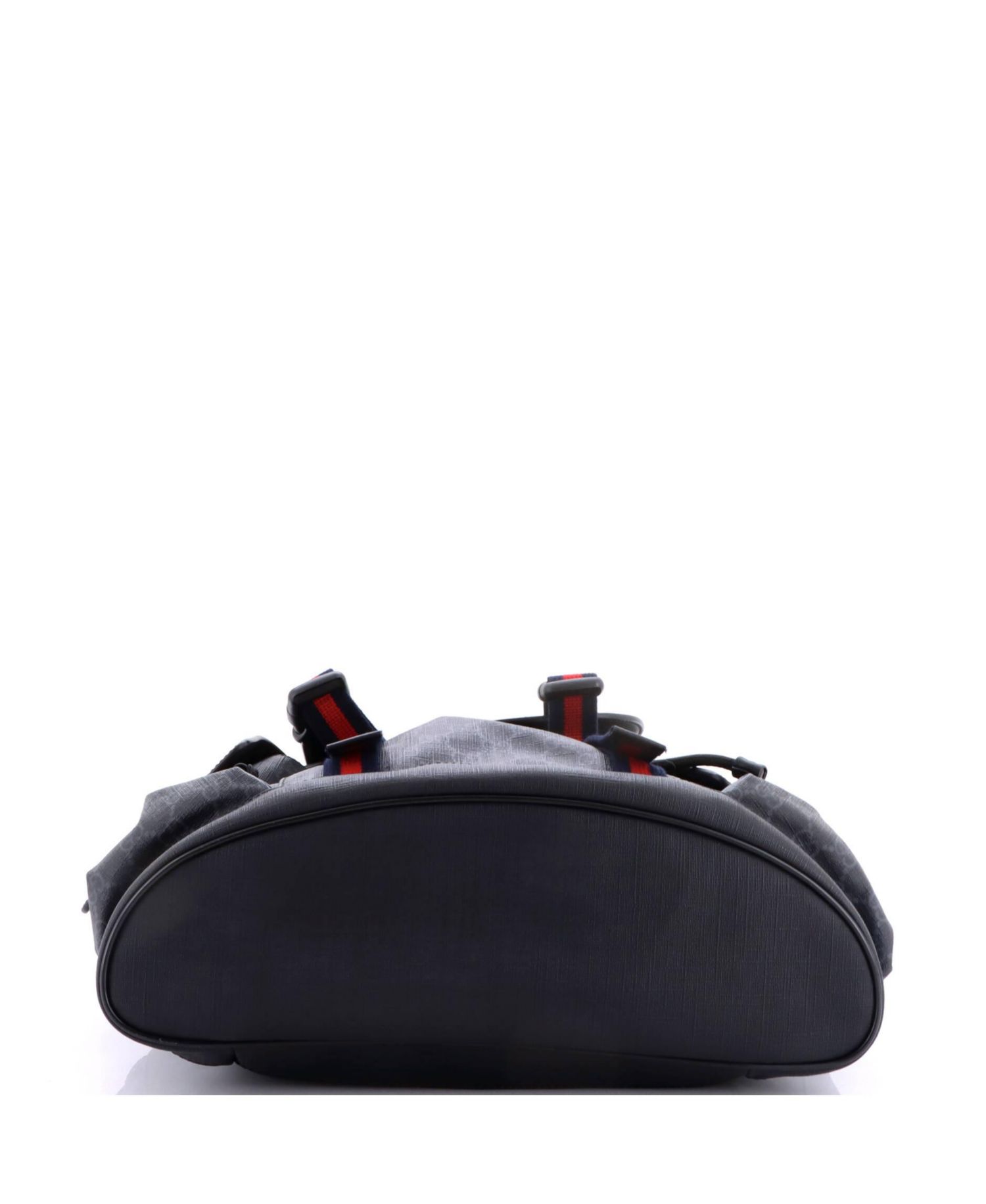Large Double Pocket Buckle Backpack GG Coated Canvas