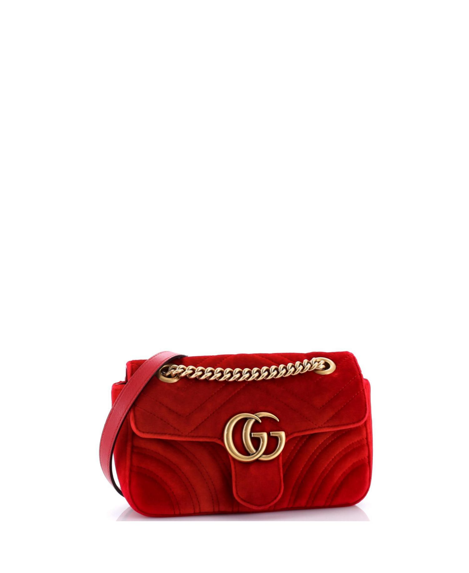 Mini GG Marmont Flap Bag Matelasse Velvet