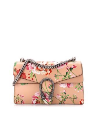 Small Dionysus Bag Blooms Print Leather
