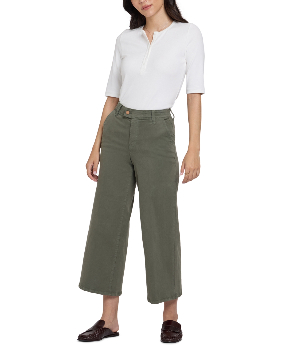 Nydj Women's Mona Wide-Leg Trouser Ankle Jeans